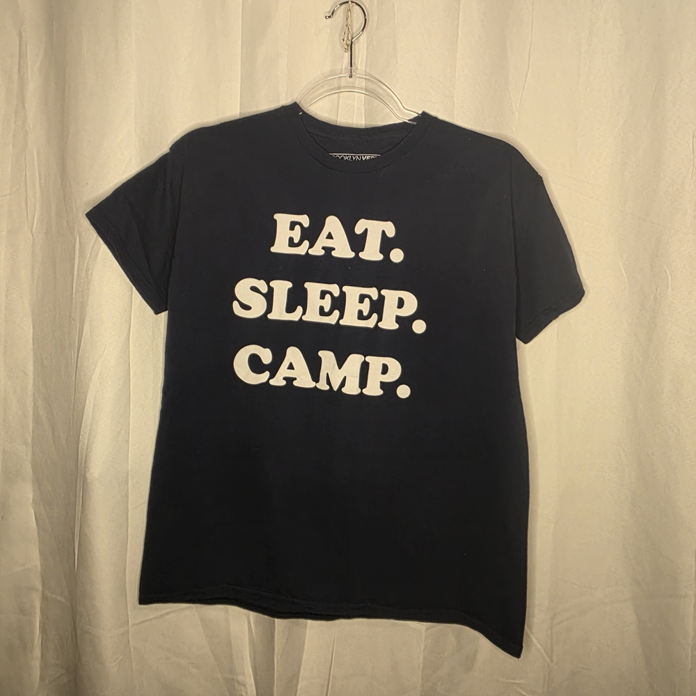 Black Graphic T-Shirt with White Text